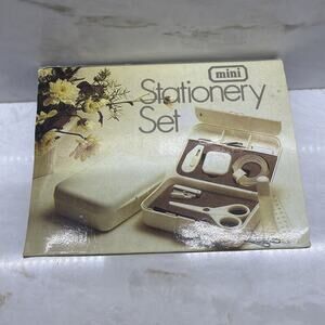 Vintage Black Mini Stationery SetOffice School Supplies Kit 1980s 80 New In Box